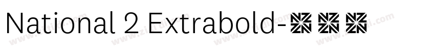 National 2 Extrabold字体转换